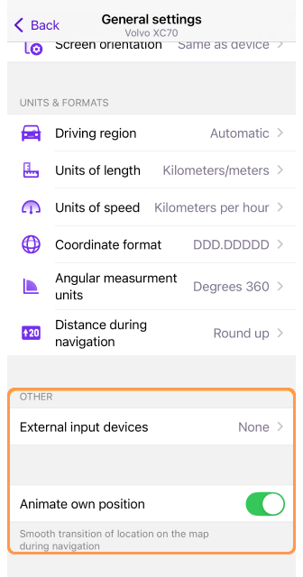 Profiller Genel Ayarlar Diğer iOS