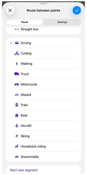 Rota planla ios