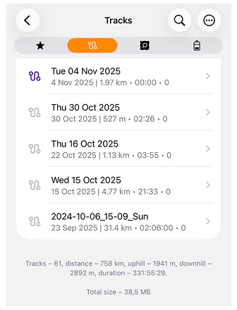 Мої місця з треками в iOS