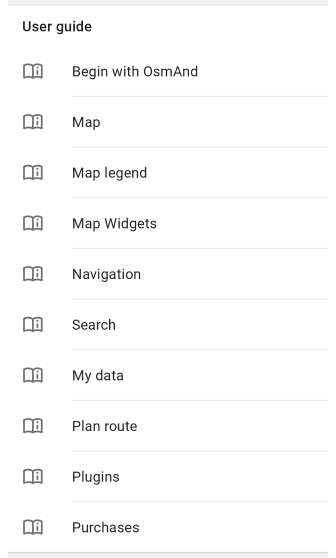 Знімок екрана офлайн-довідки Android