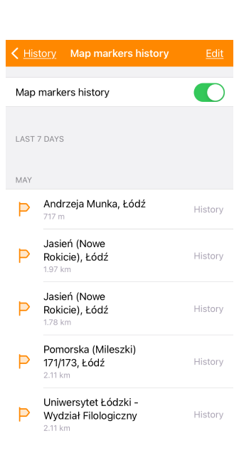 Загальні налаштування Історія iOS