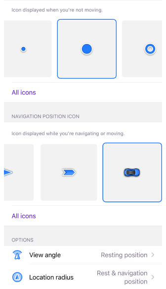 Зовнішній вигляд &quot;Моє місцезнаходження&quot;