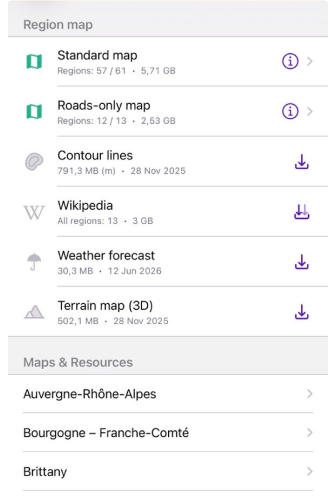 Карти регіонів Android