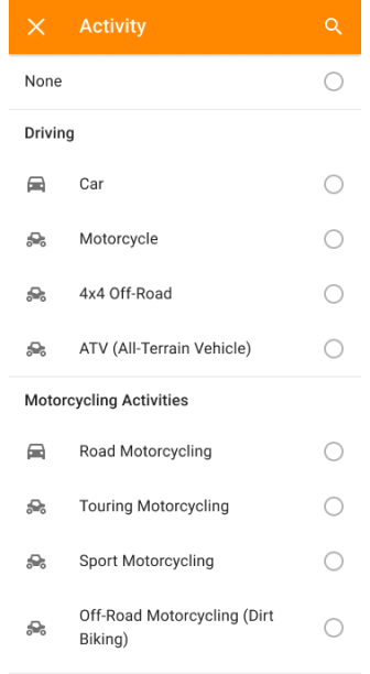 Тип активності треку