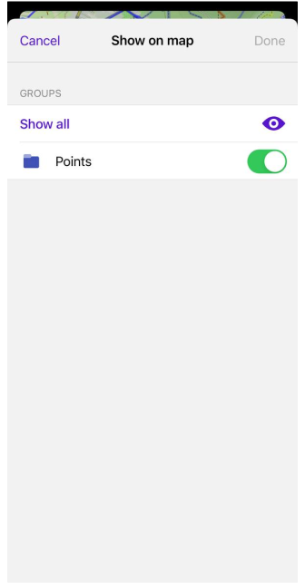 Мапа групи треку iOS